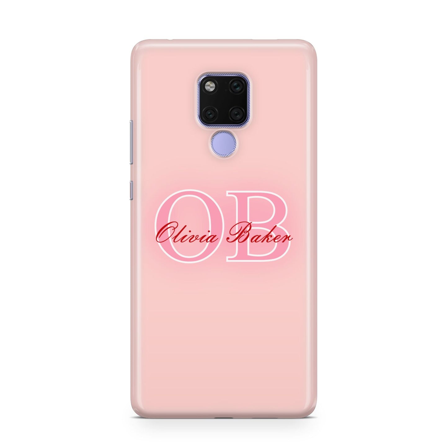 Pink Initials Personalised Huawei Mate 20X Phone Case