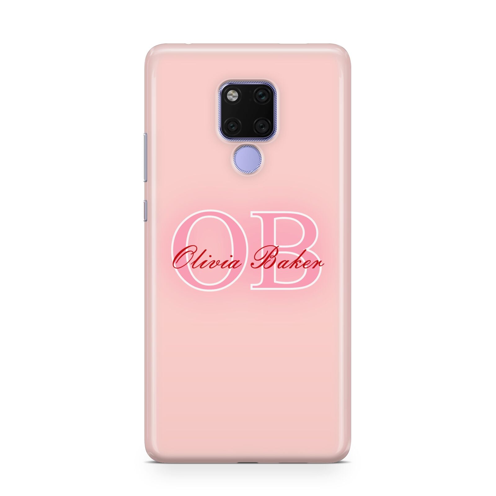 Pink Initials Personalised Huawei Mate 20X Phone Case