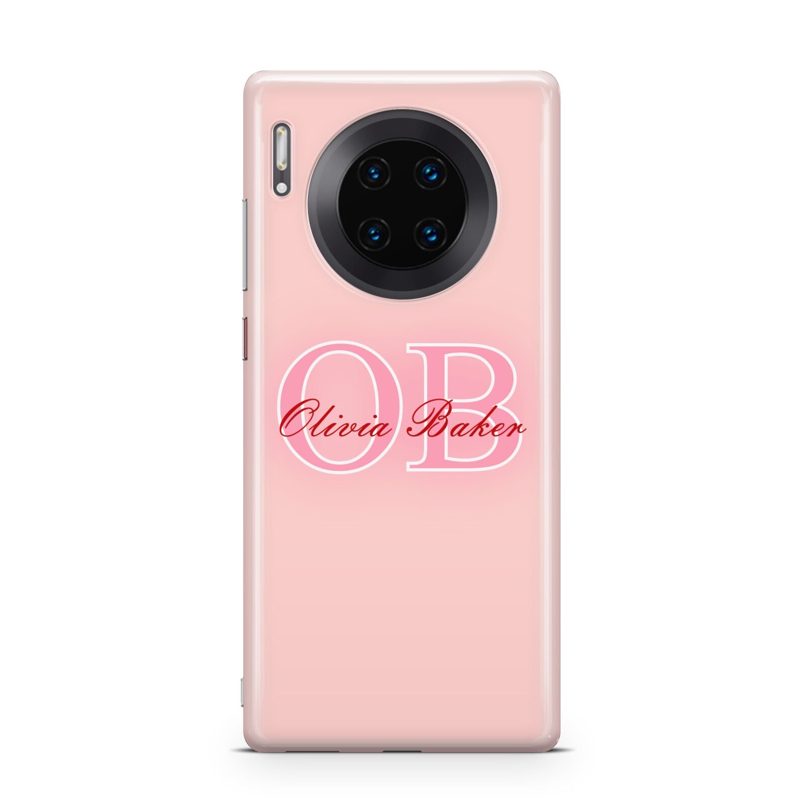 Pink Initials Personalised Huawei Mate 30 Pro Phone Case