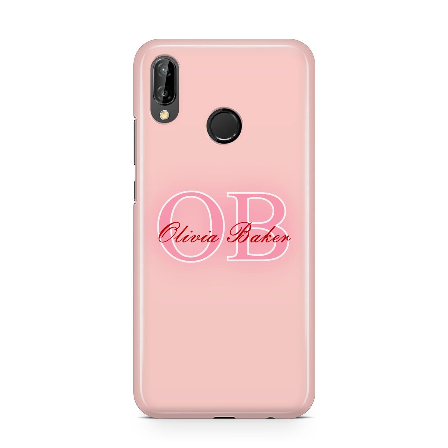 Pink Initials Personalised Huawei P20 Lite Phone Case