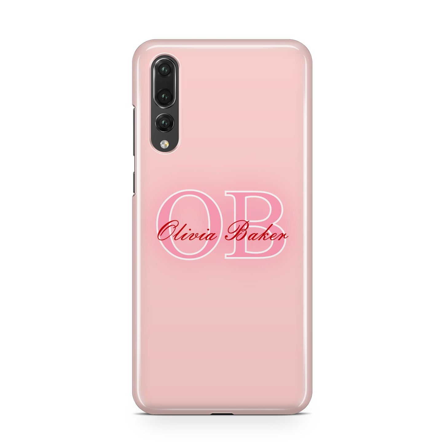 Pink Initials Personalised Huawei P20 Pro Phone Case