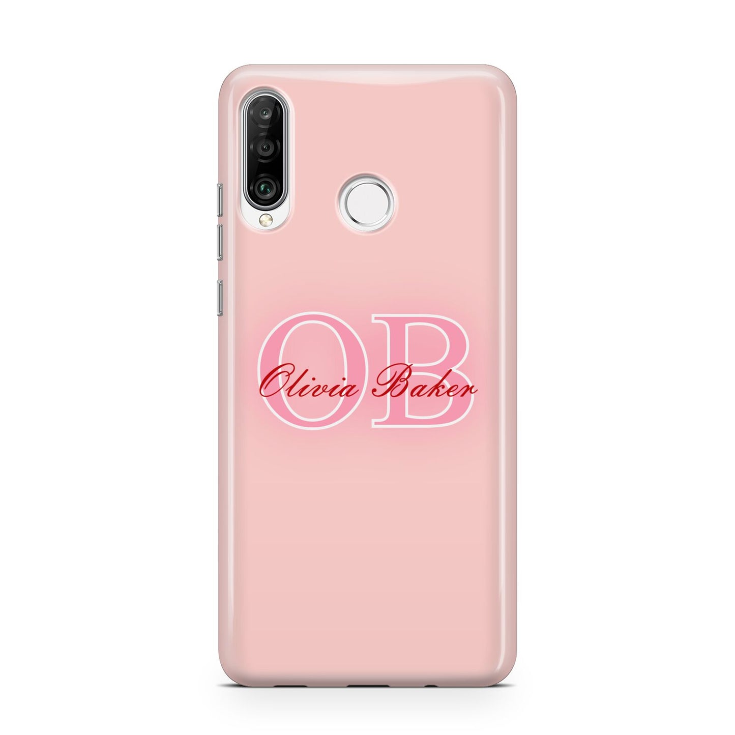 Pink Initials Personalised Huawei P30 Lite Phone Case