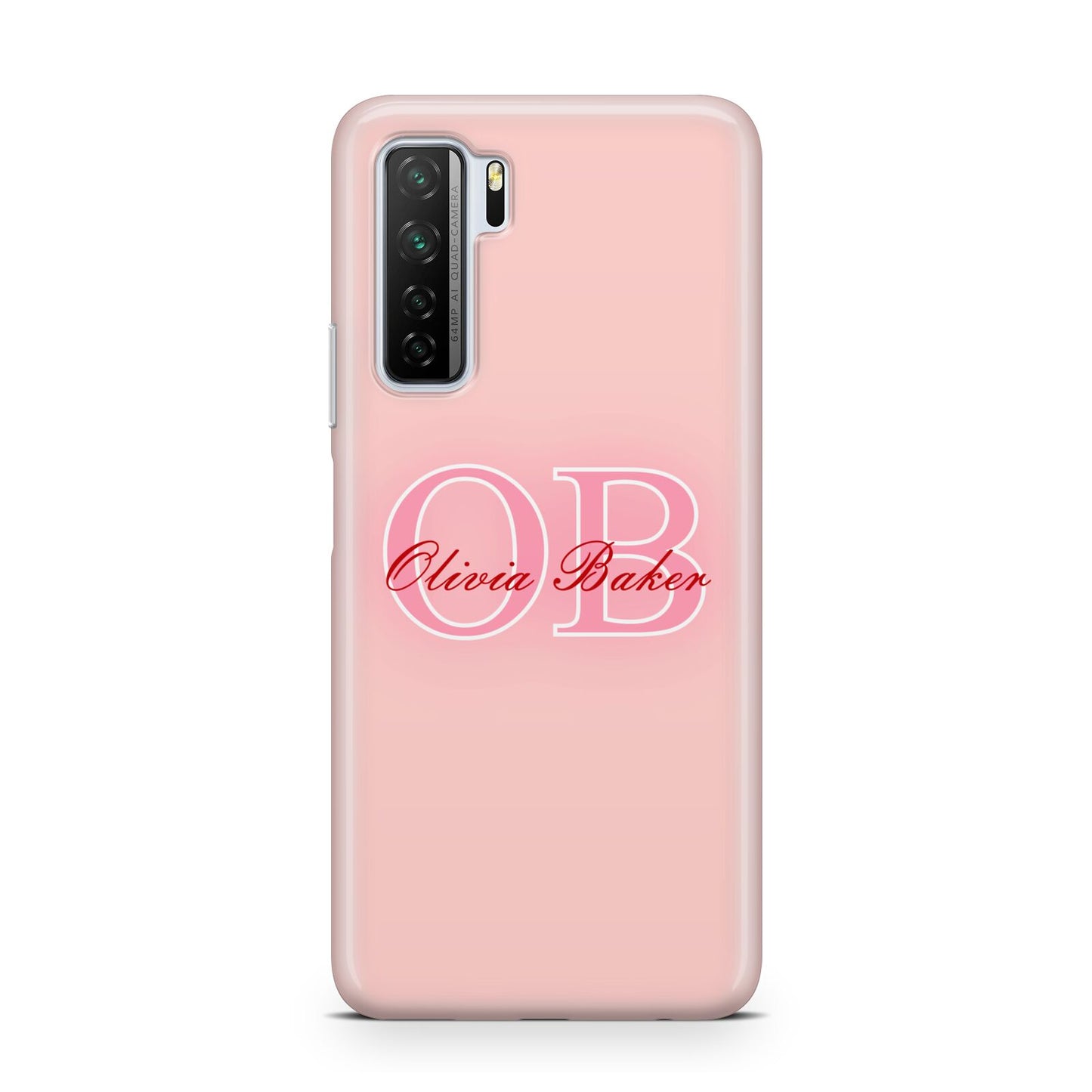 Pink Initials Personalised Huawei P40 Lite 5G Phone Case