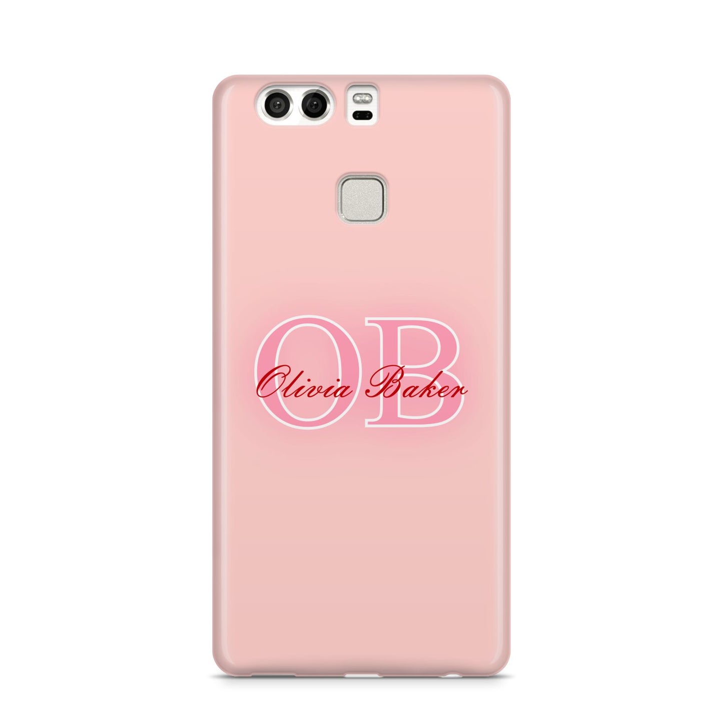 Pink Initials Personalised Huawei P9 Case