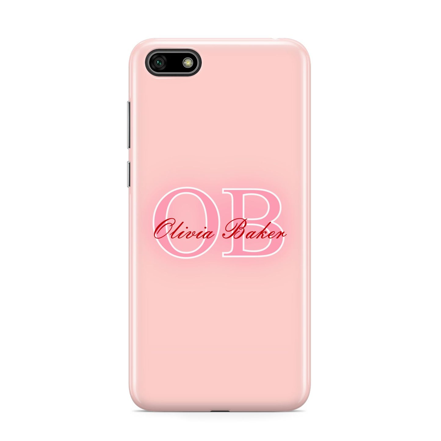 Pink Initials Personalised Huawei Y5 Prime 2018 Phone Case