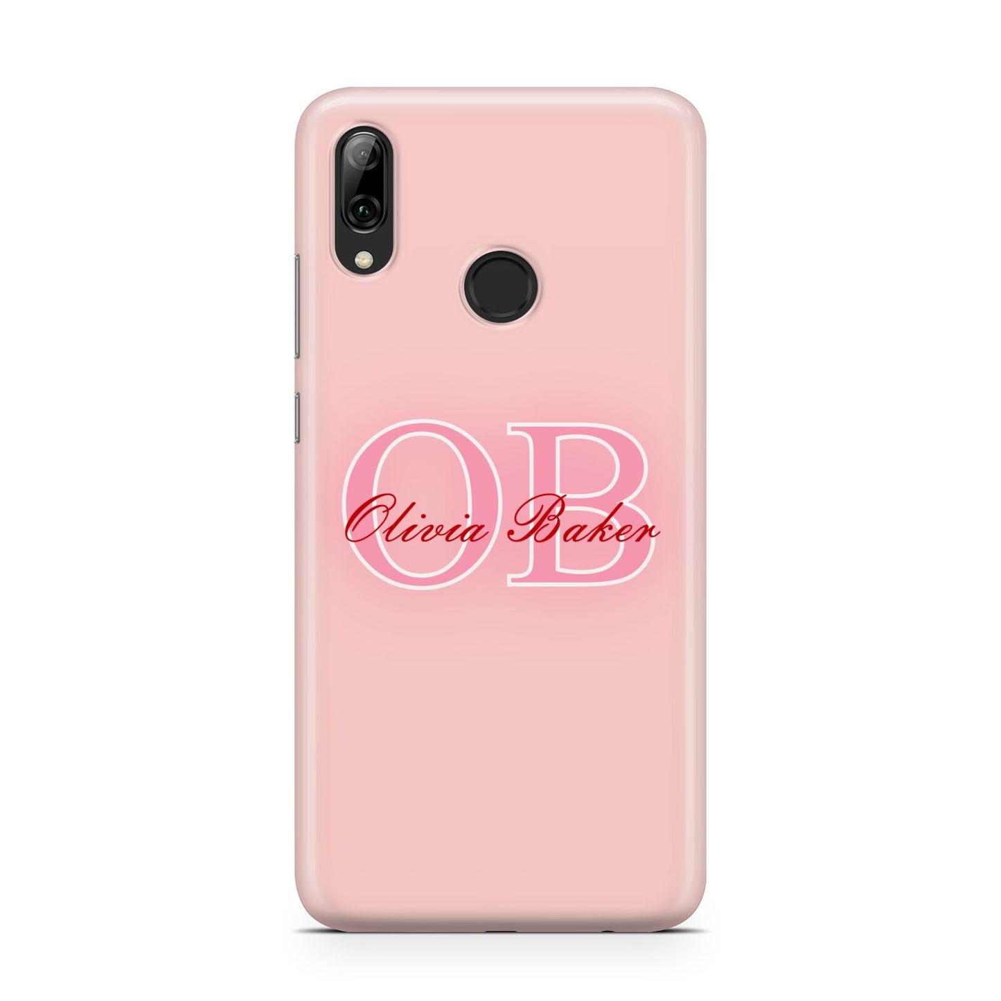 Pink Initials Personalised Huawei Y7 2019