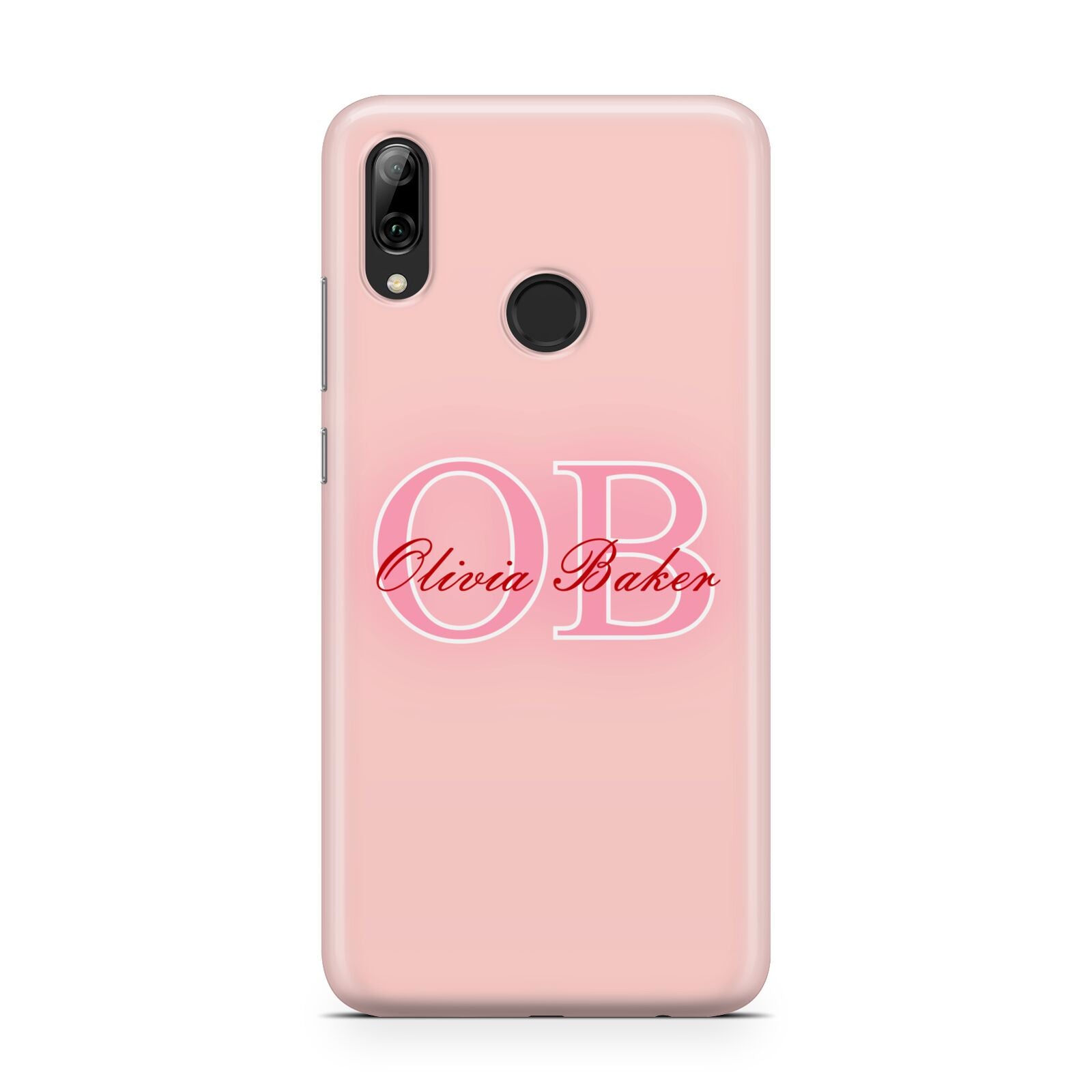 Pink Initials Personalised Huawei Y7 2019