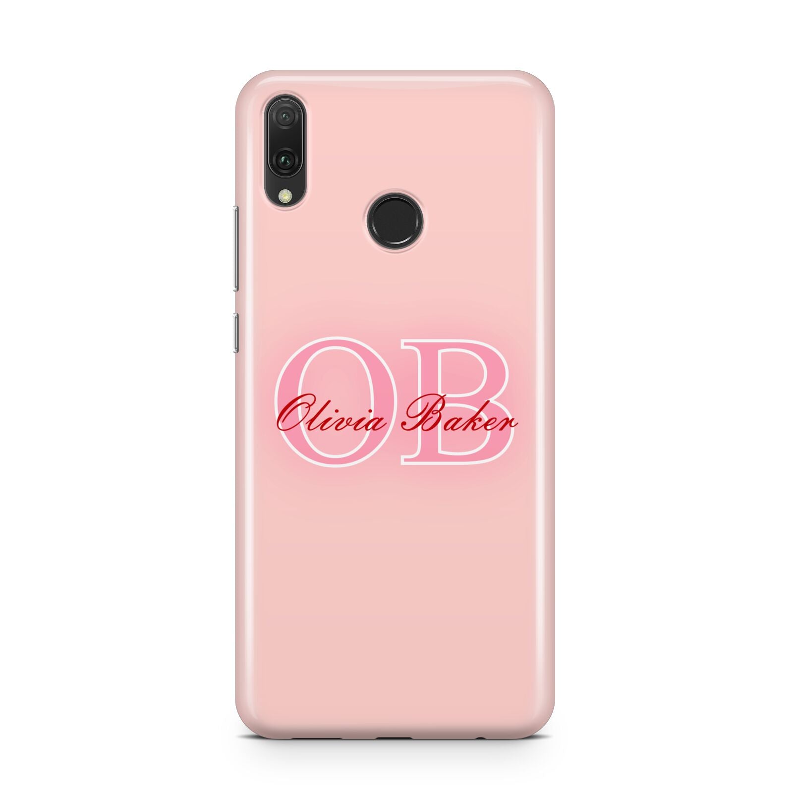 Pink Initials Personalised Huawei Y9 2019