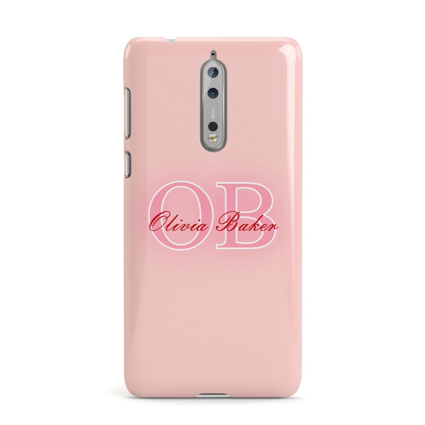 Pink Initials Personalised Nokia Case