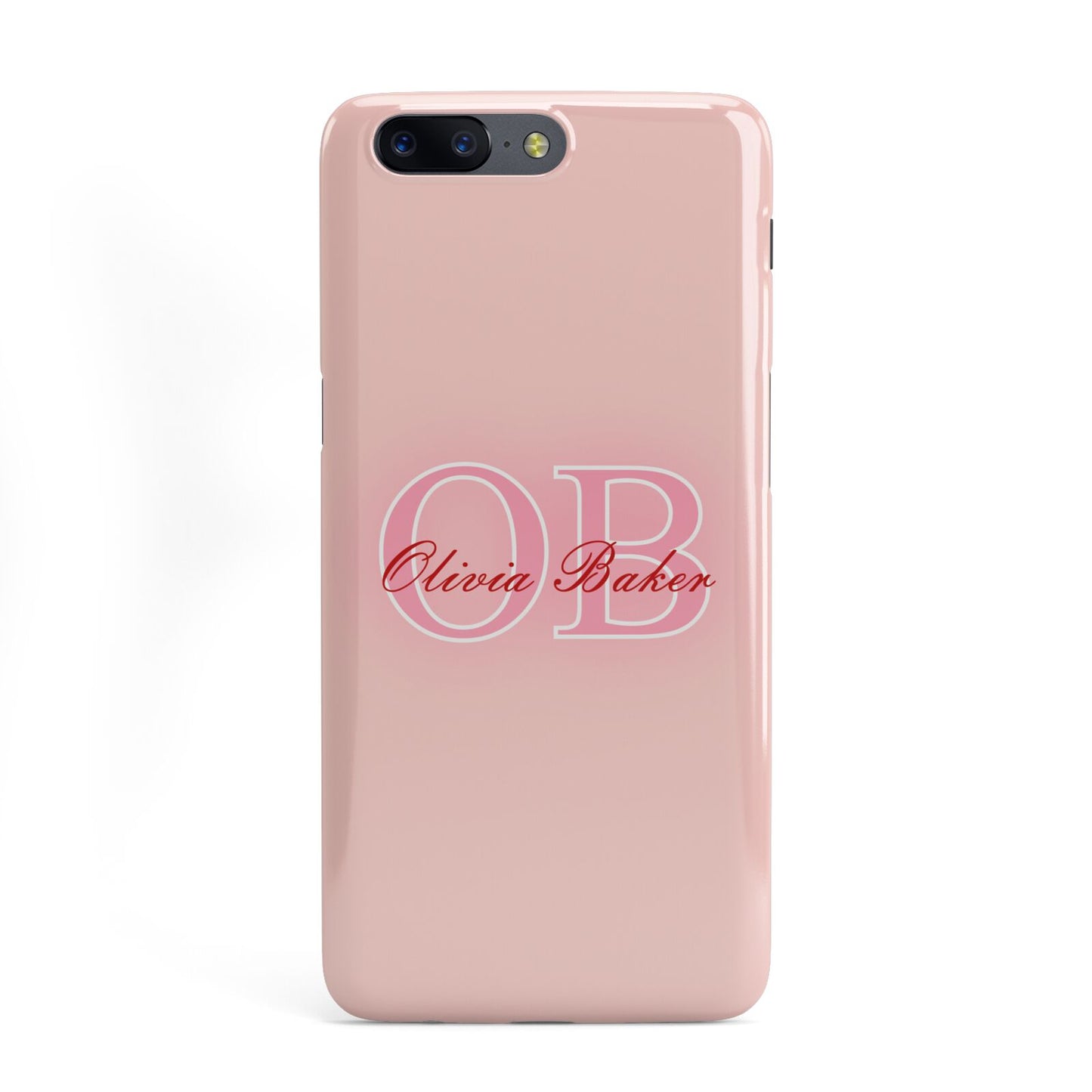 Pink Initials Personalised OnePlus Case