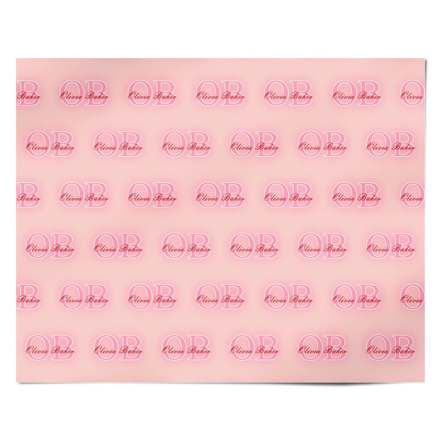 Pink Initials Personalised Personalised Wrapping Paper Alternative