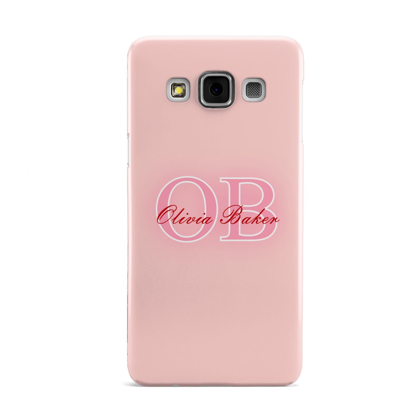 Pink Initials Personalised Samsung Galaxy A3 Case