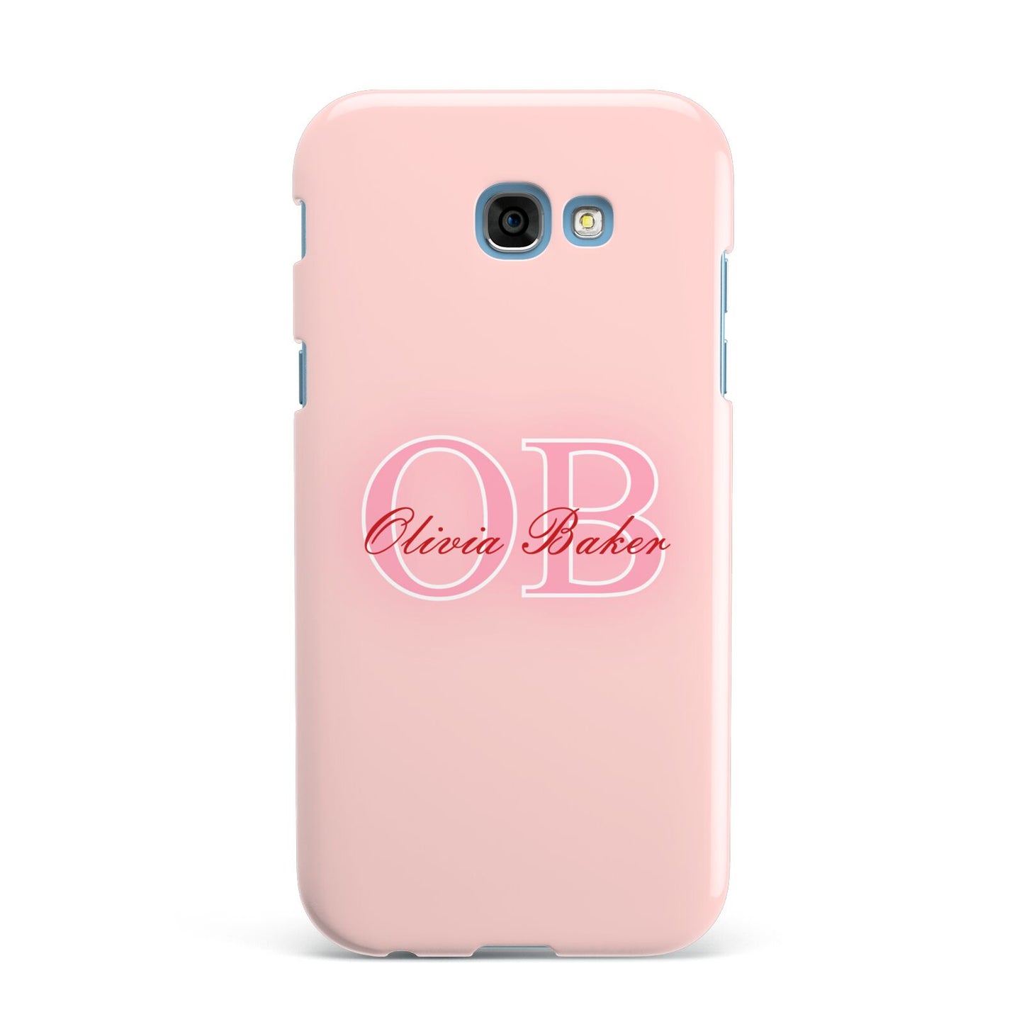 Pink Initials Personalised Samsung Galaxy A7 2017 Case