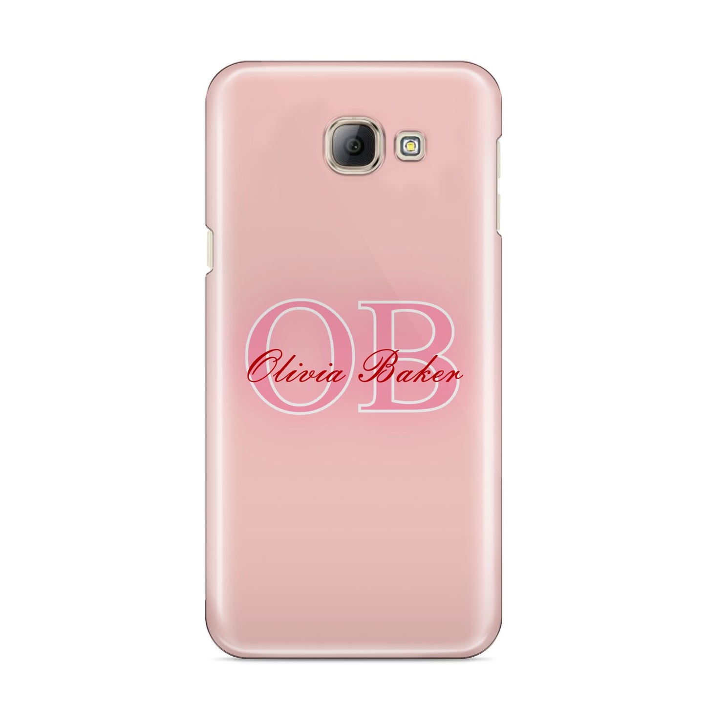 Pink Initials Personalised Samsung Galaxy A8 2016 Case