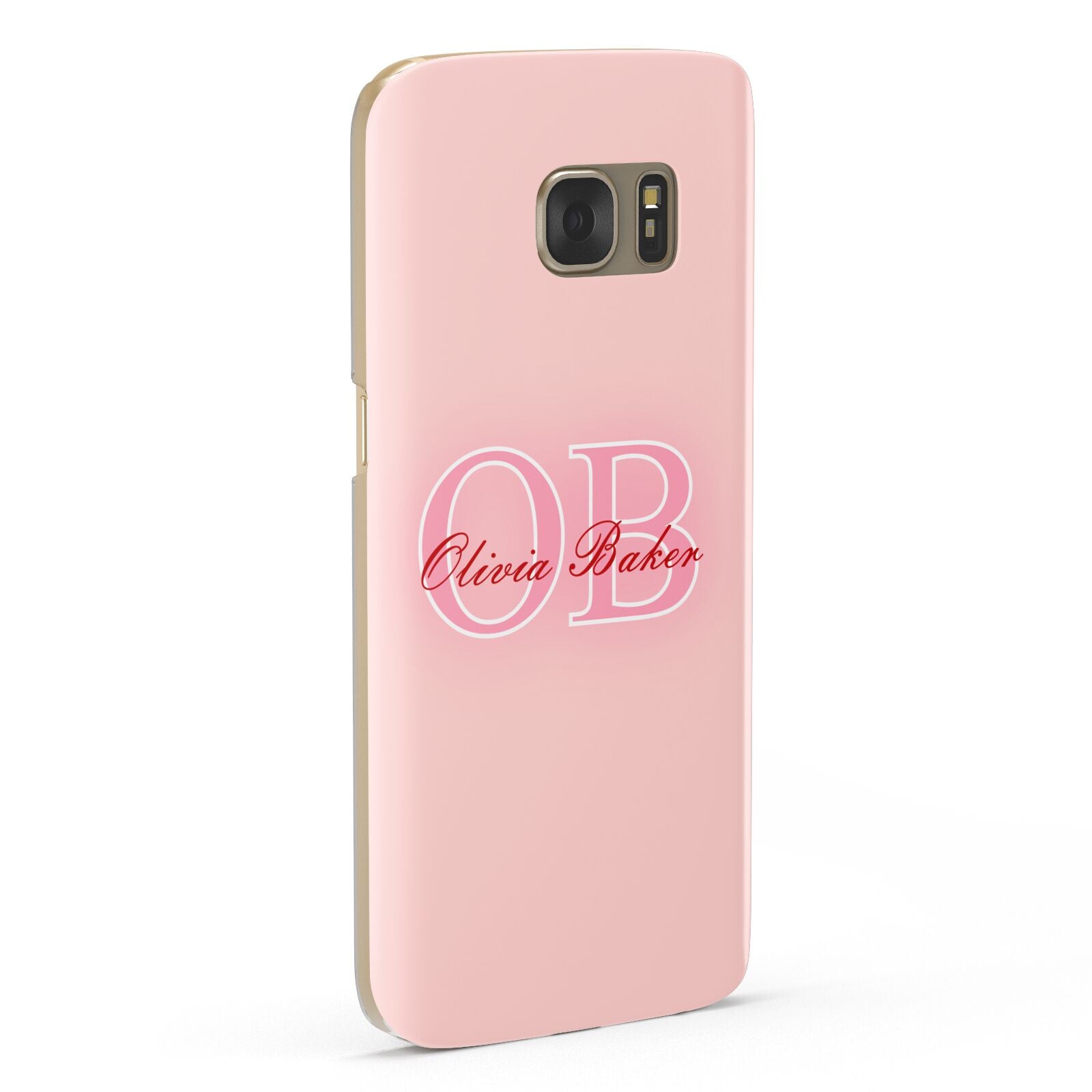 Pink Initials Personalised Samsung Galaxy Case Fourty Five Degrees