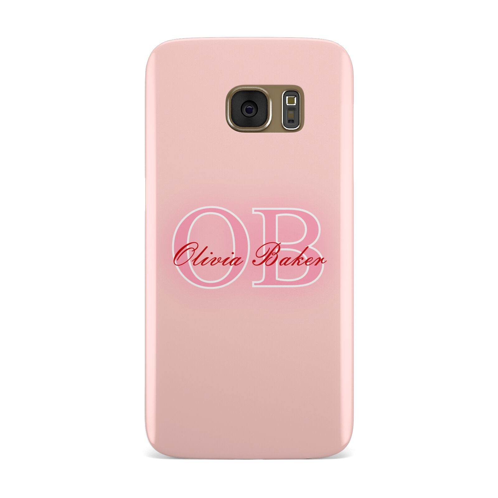 Pink Initials Personalised Samsung Galaxy Case