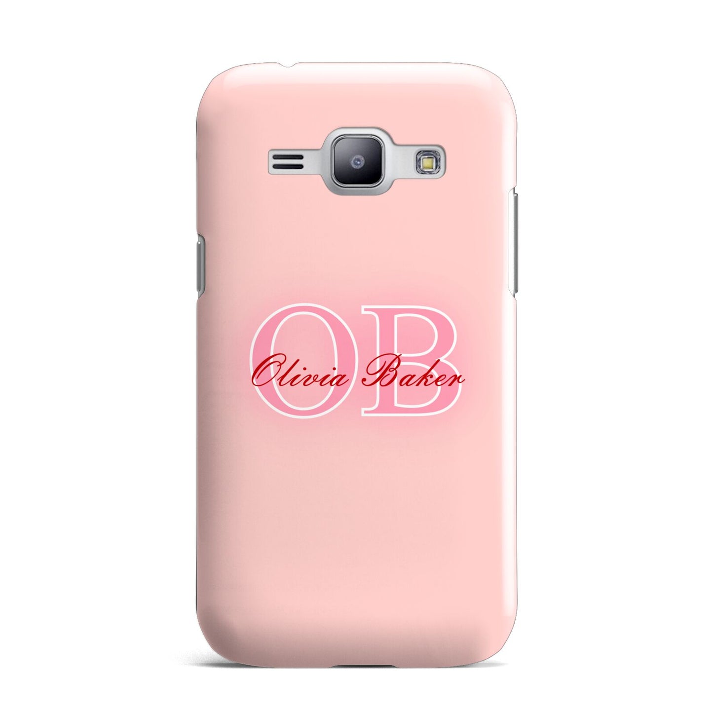 Pink Initials Personalised Samsung Galaxy J1 2015 Case