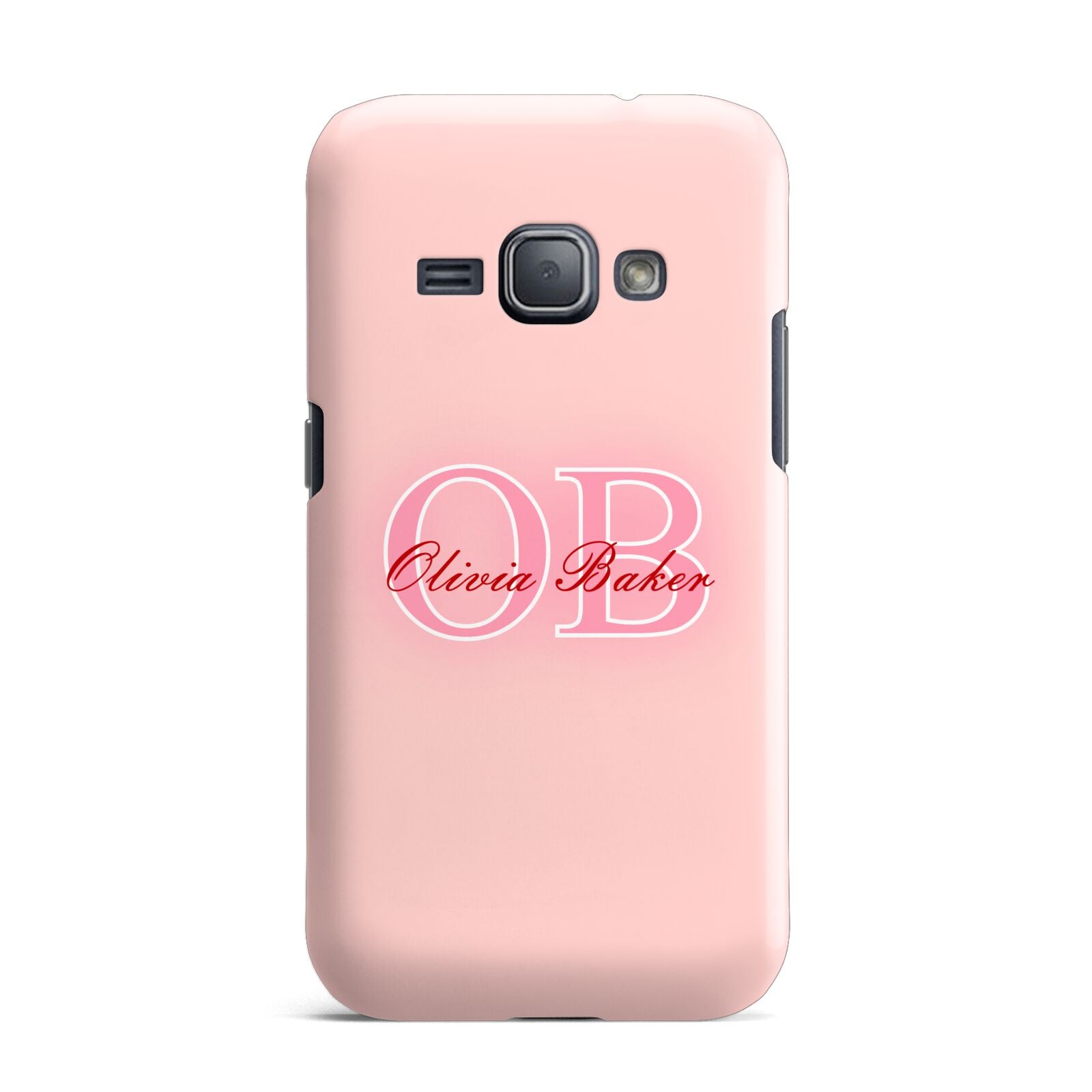 Pink Initials Personalised Samsung Galaxy J1 2016 Case