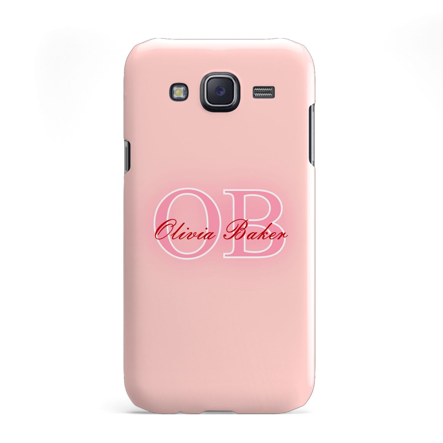 Pink Initials Personalised Samsung Galaxy J5 Case