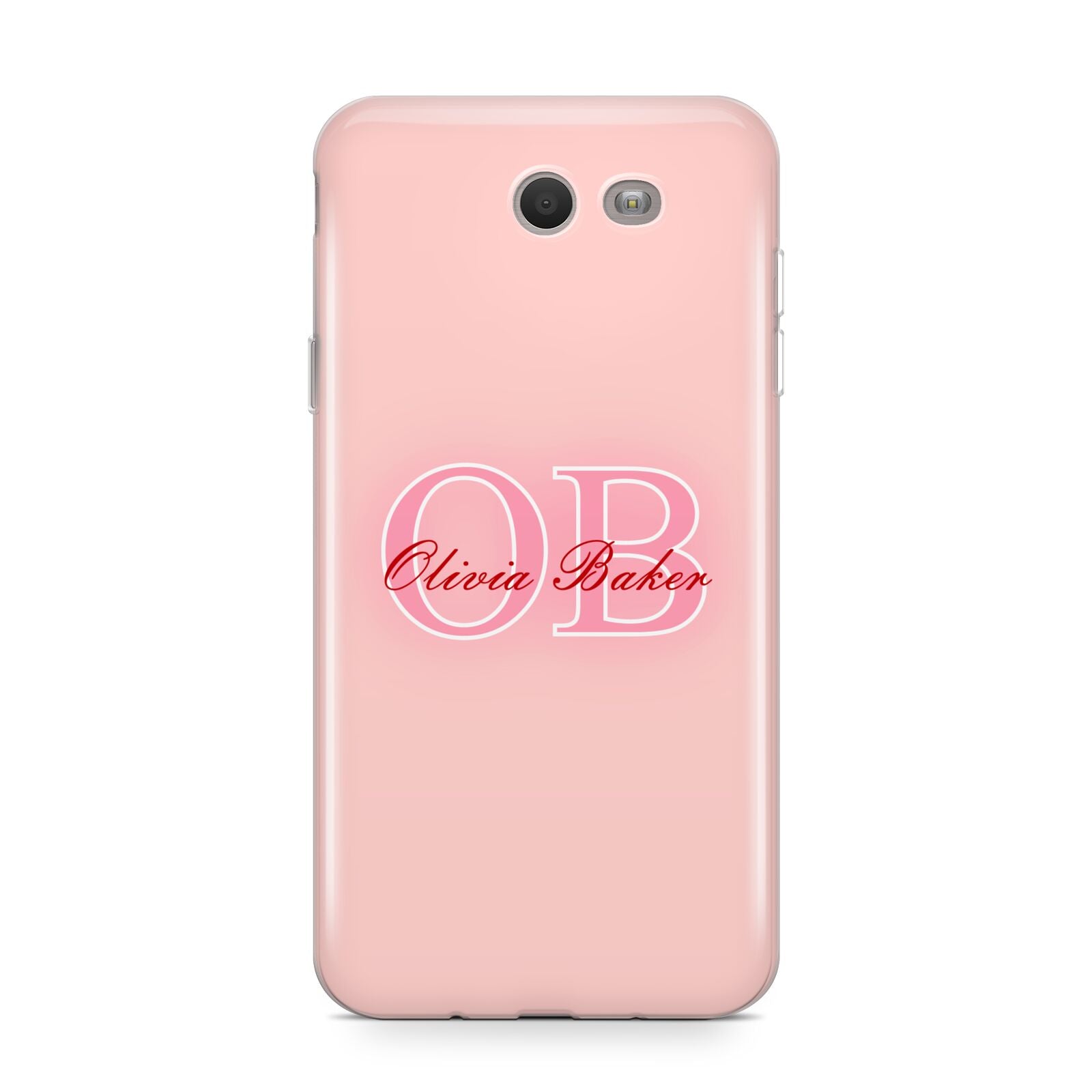 Pink Initials Personalised Samsung Galaxy J7 2017 Case