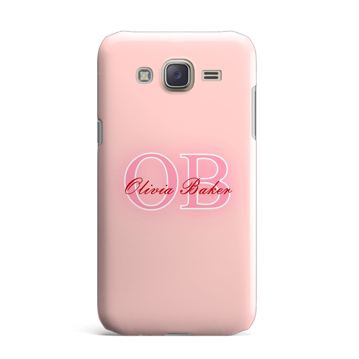 Pink Initials Personalised Samsung Galaxy J7 Case