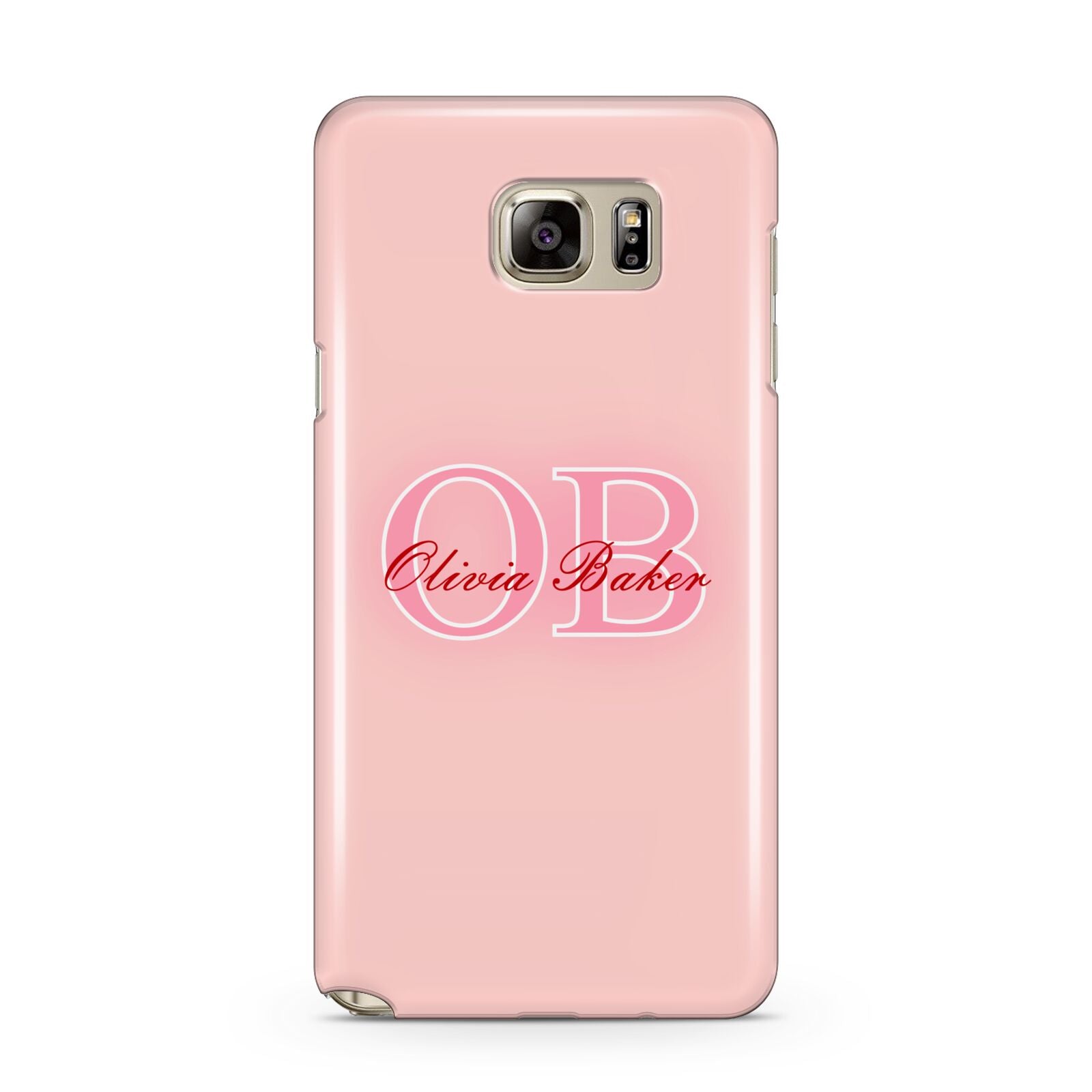 Pink Initials Personalised Samsung Galaxy Note 5 Case