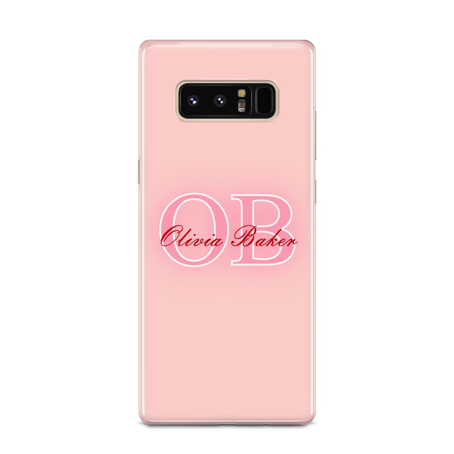 Pink Initials Personalised Samsung Galaxy Note 8 Case