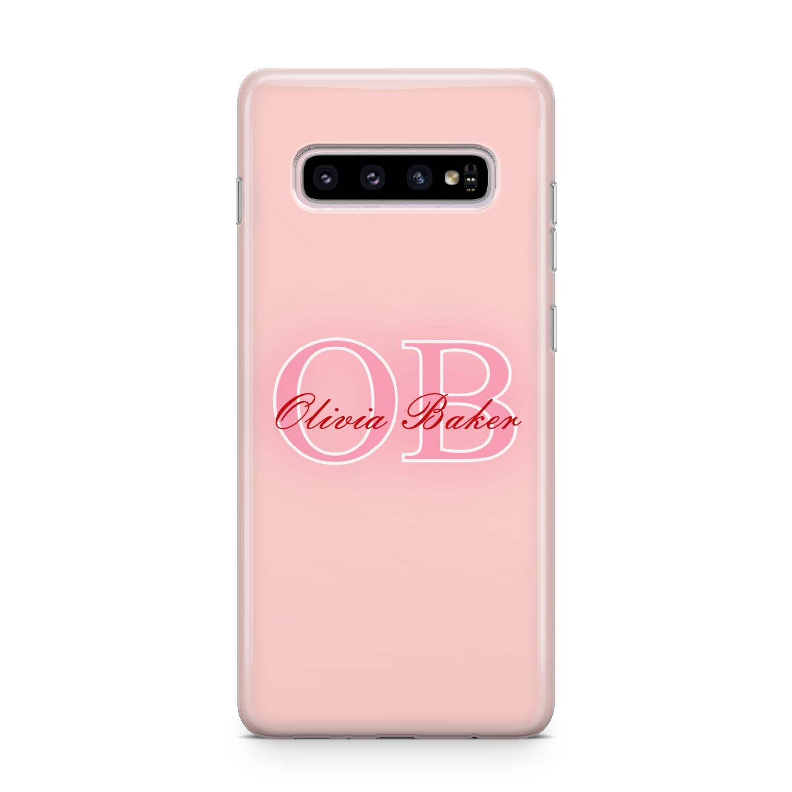 Pink Initials Personalised Samsung Galaxy S10 Plus Case