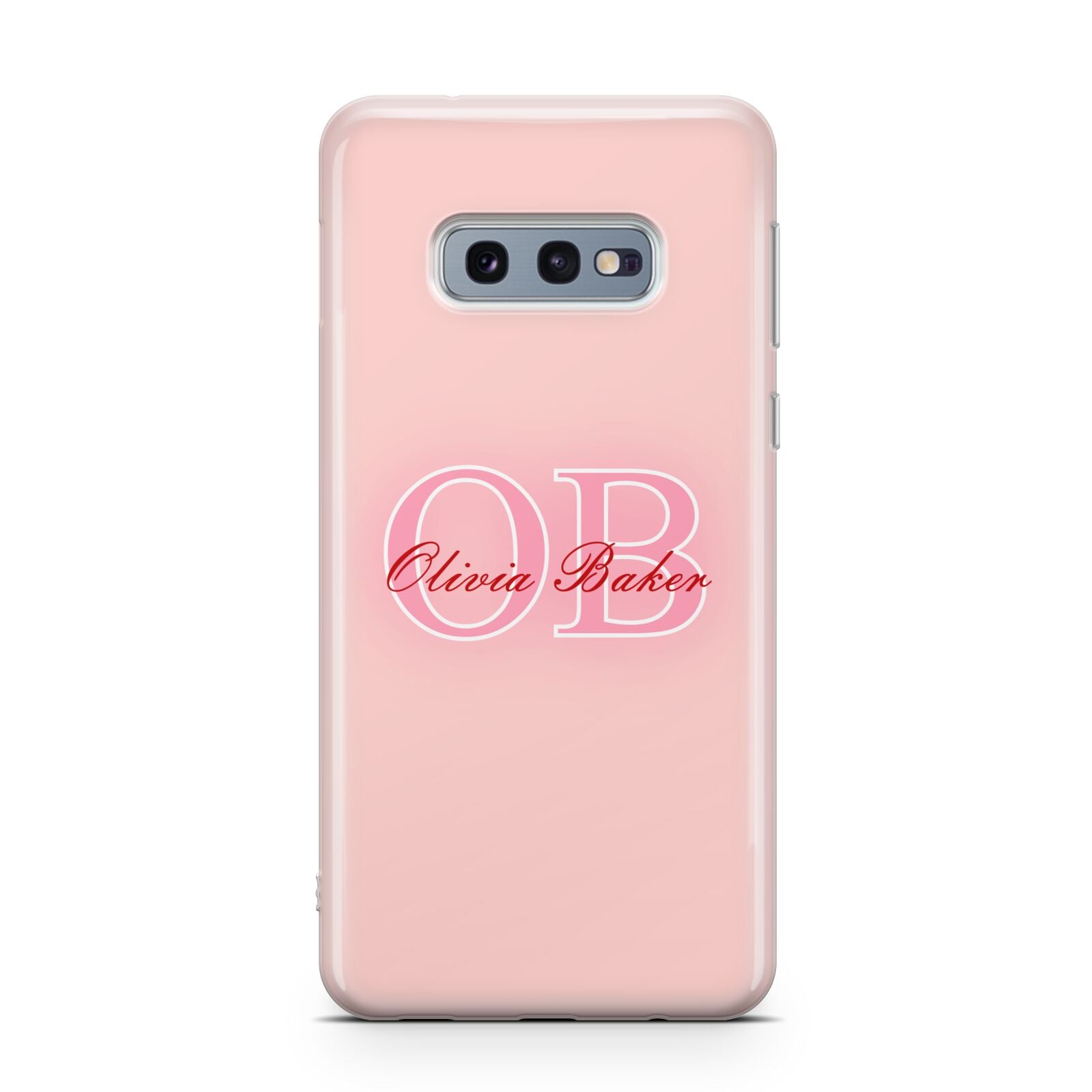 Pink Initials Personalised Samsung Galaxy S10E Case