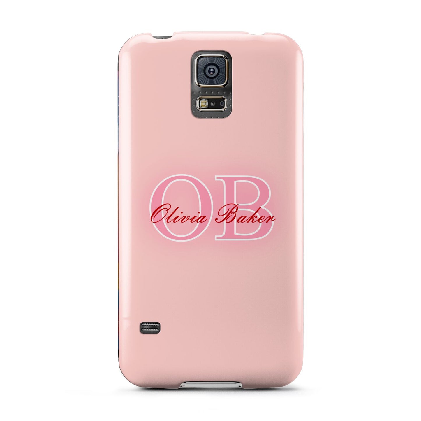 Pink Initials Personalised Samsung Galaxy S5 Case