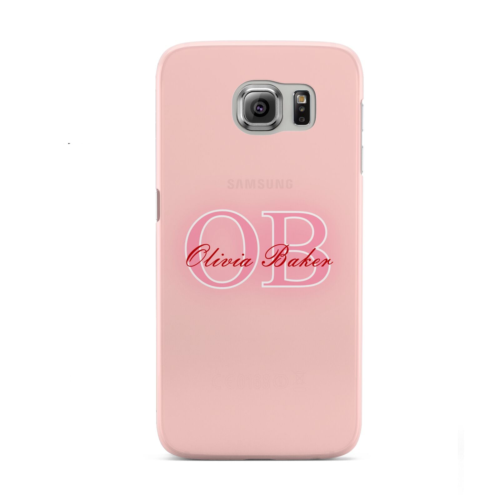 Pink Initials Personalised Samsung Galaxy S6 Case