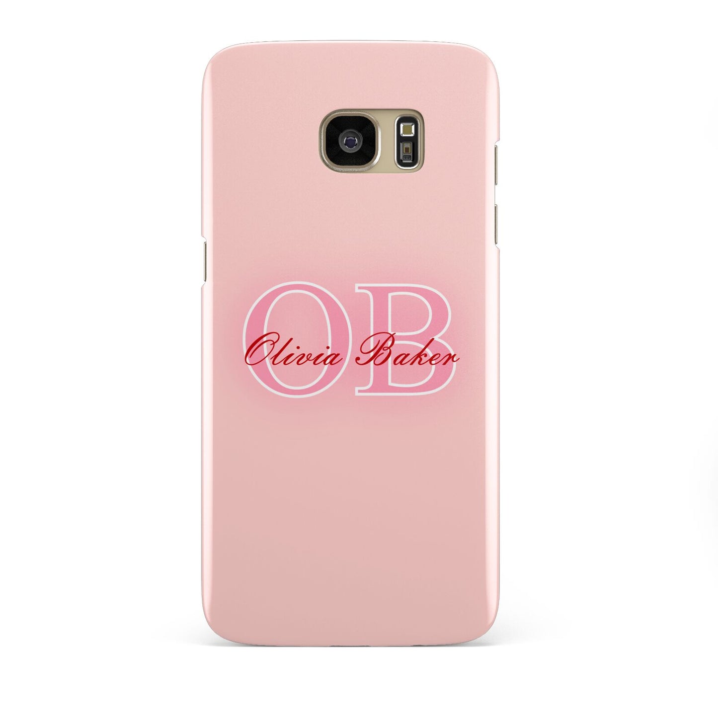 Pink Initials Personalised Samsung Galaxy S7 Edge Case