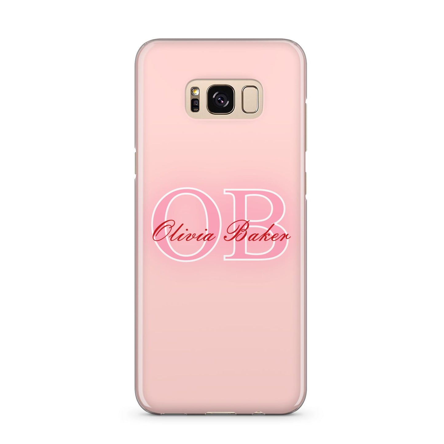 Pink Initials Personalised Samsung Galaxy S8 Plus Case