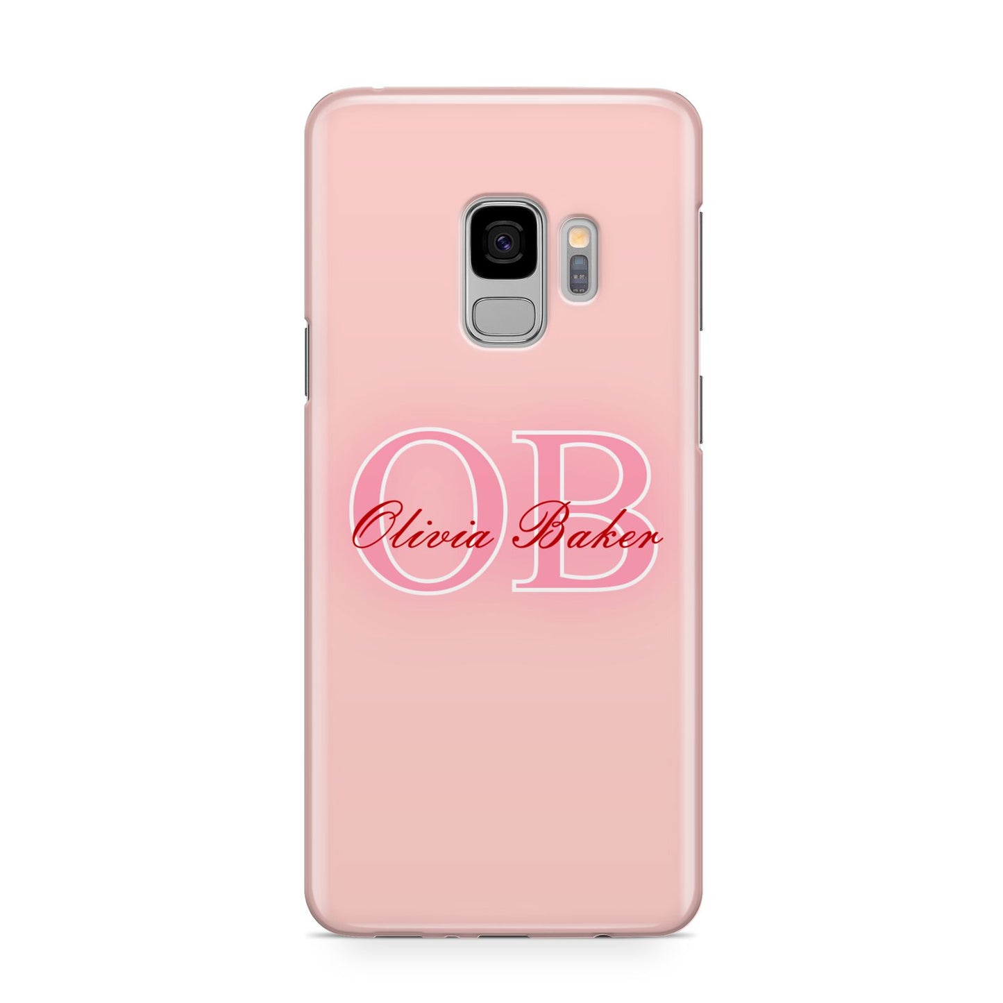 Pink Initials Personalised Samsung Galaxy S9 Case