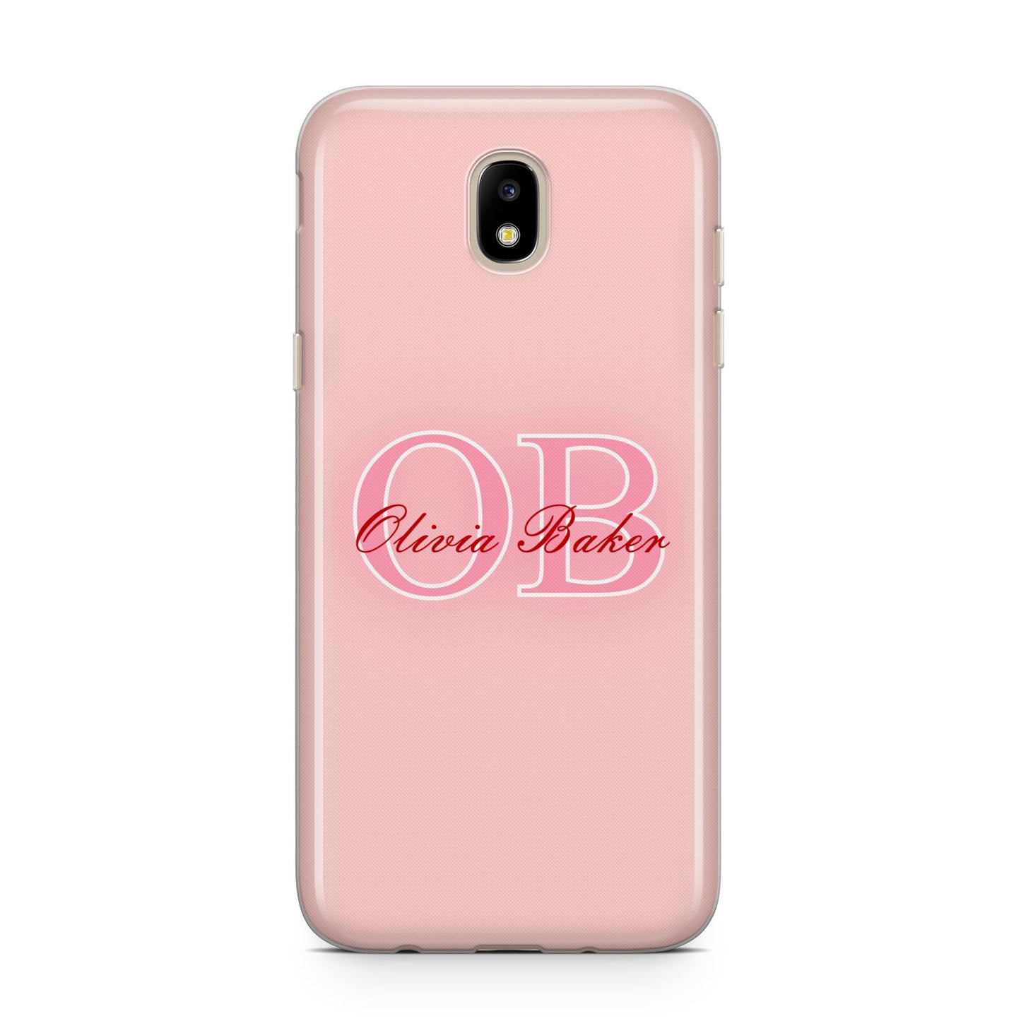 Pink Initials Personalised Samsung J5 2017 Case