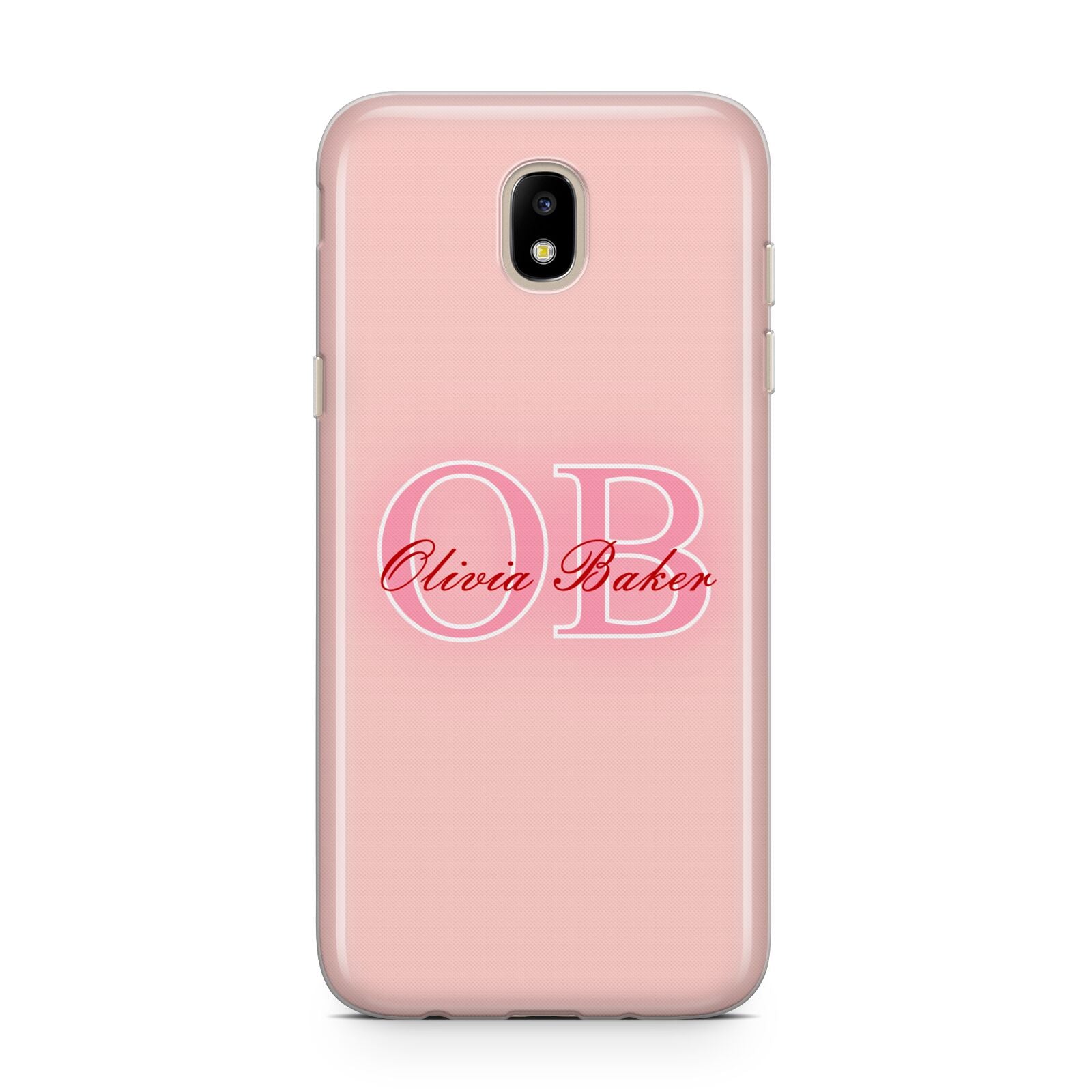 Pink Initials Personalised Samsung J5 2017 Case