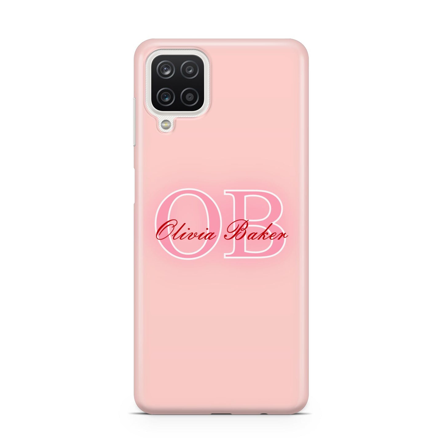 Pink Initials Personalised Samsung M12 Case