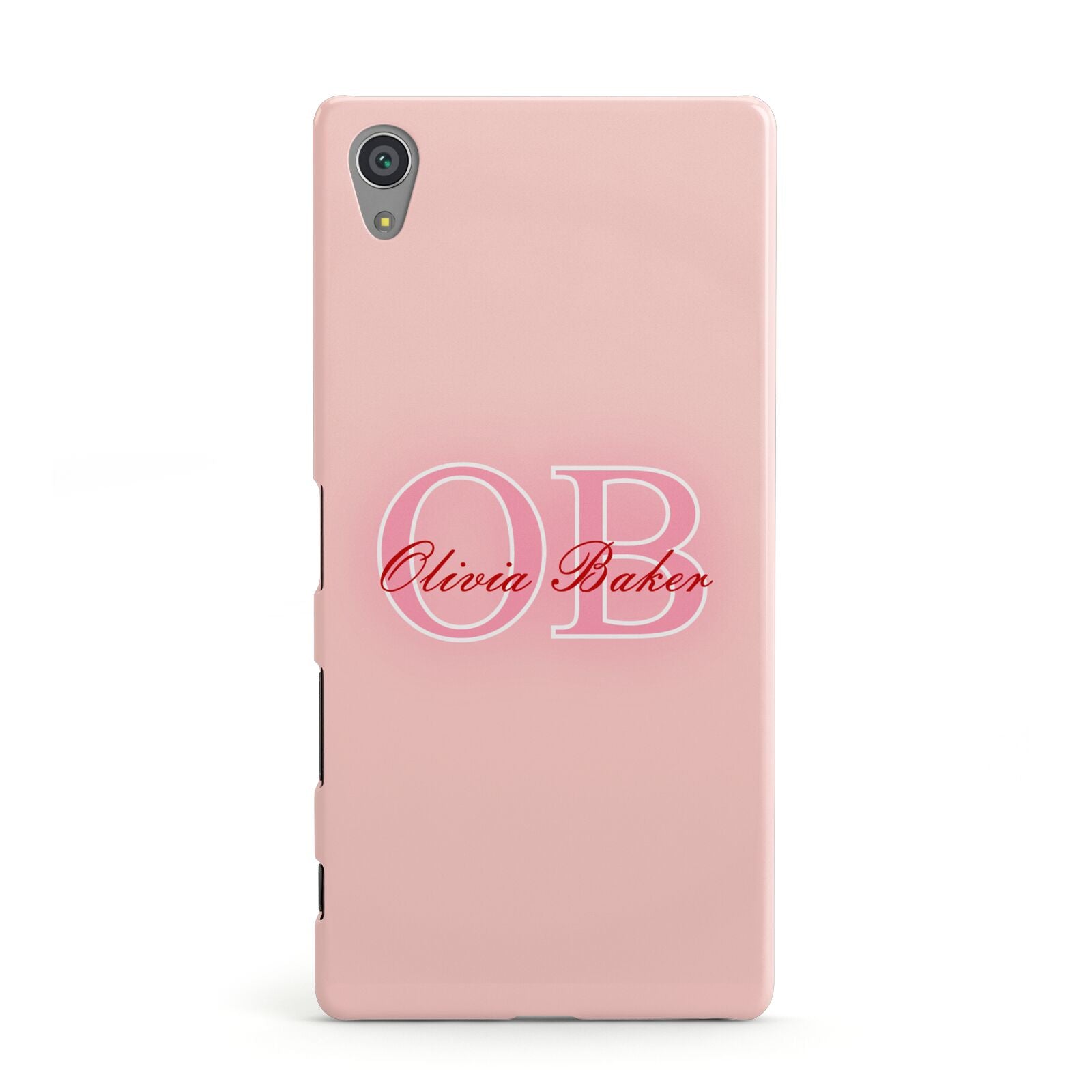 Pink Initials Personalised Sony Xperia Case