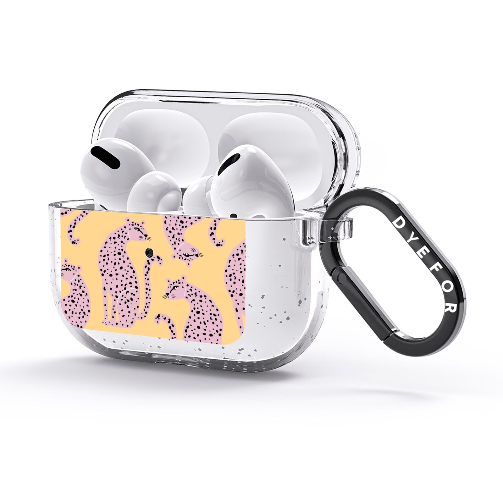 Pink Leopards AirPods Glitter Case 3rd Gen Side Image