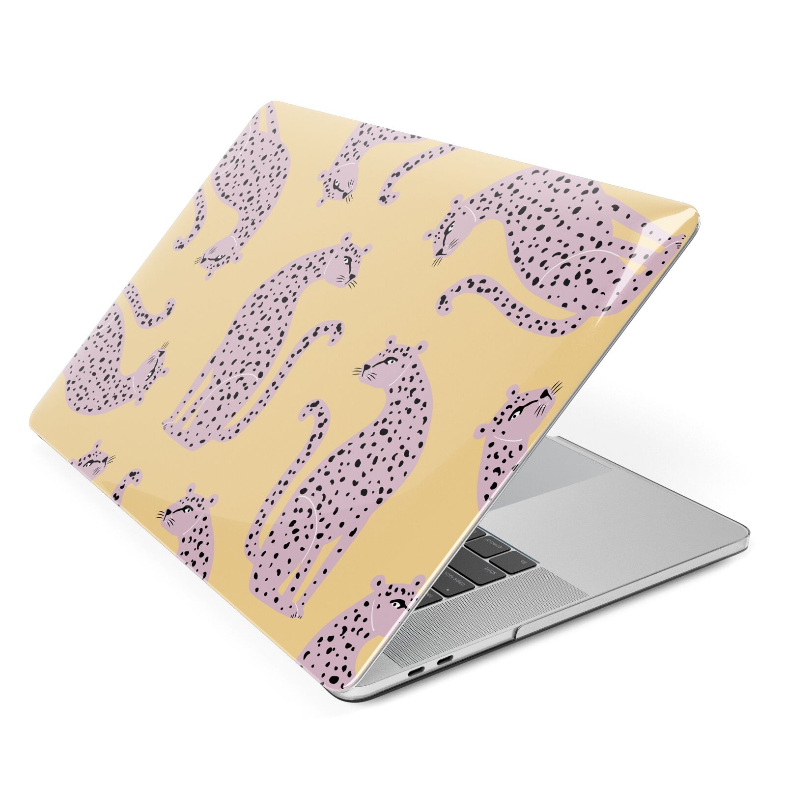 Pink Leopards Apple MacBook Case Side View