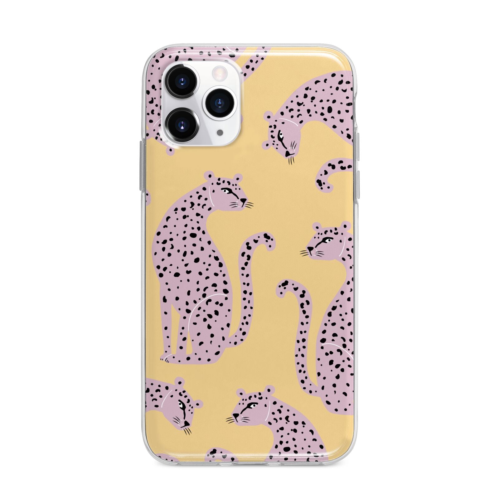 Pink Leopards Apple iPhone 11 Pro Max in Silver with Bumper Case