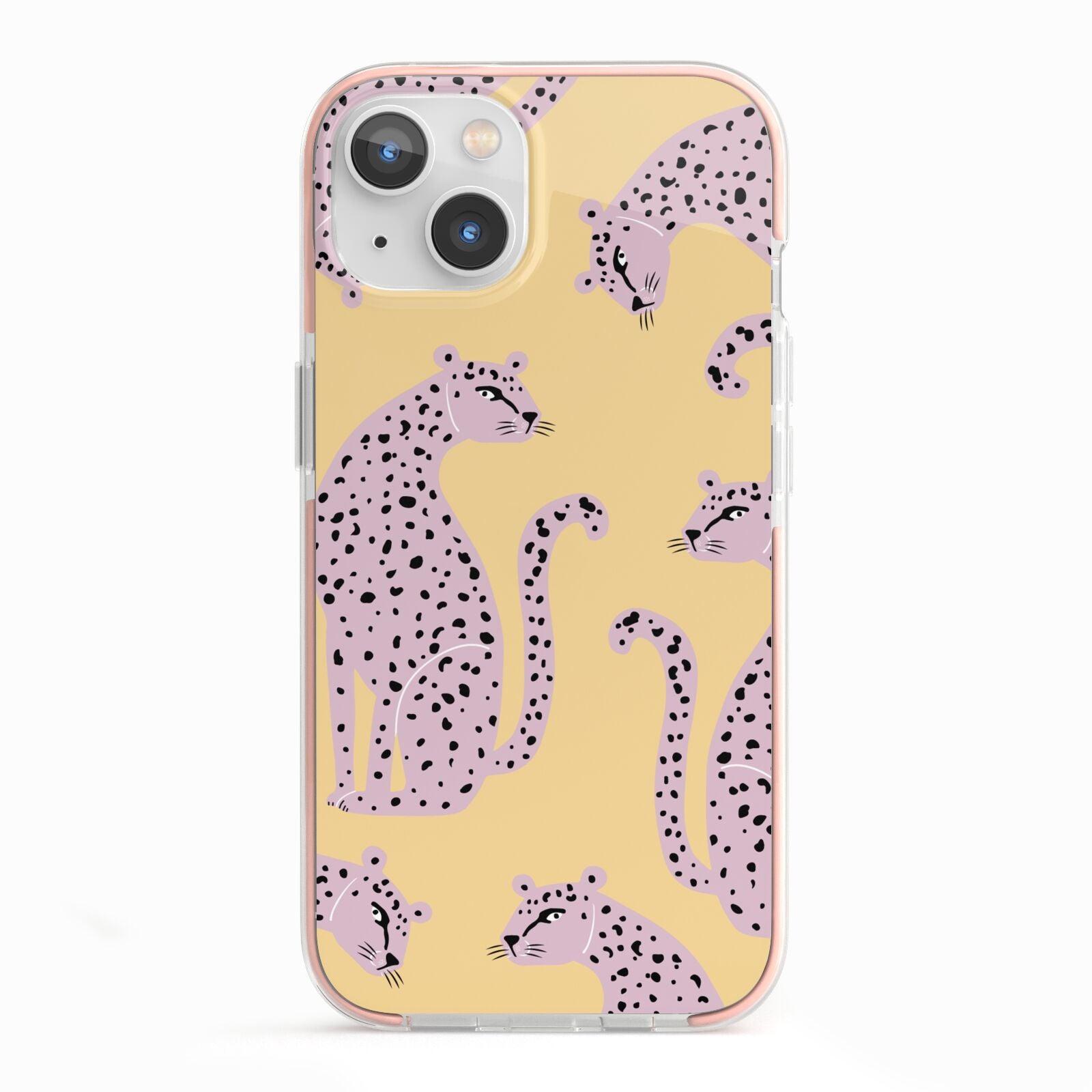Pink Leopards iPhone 13 TPU Impact Case with Pink Edges