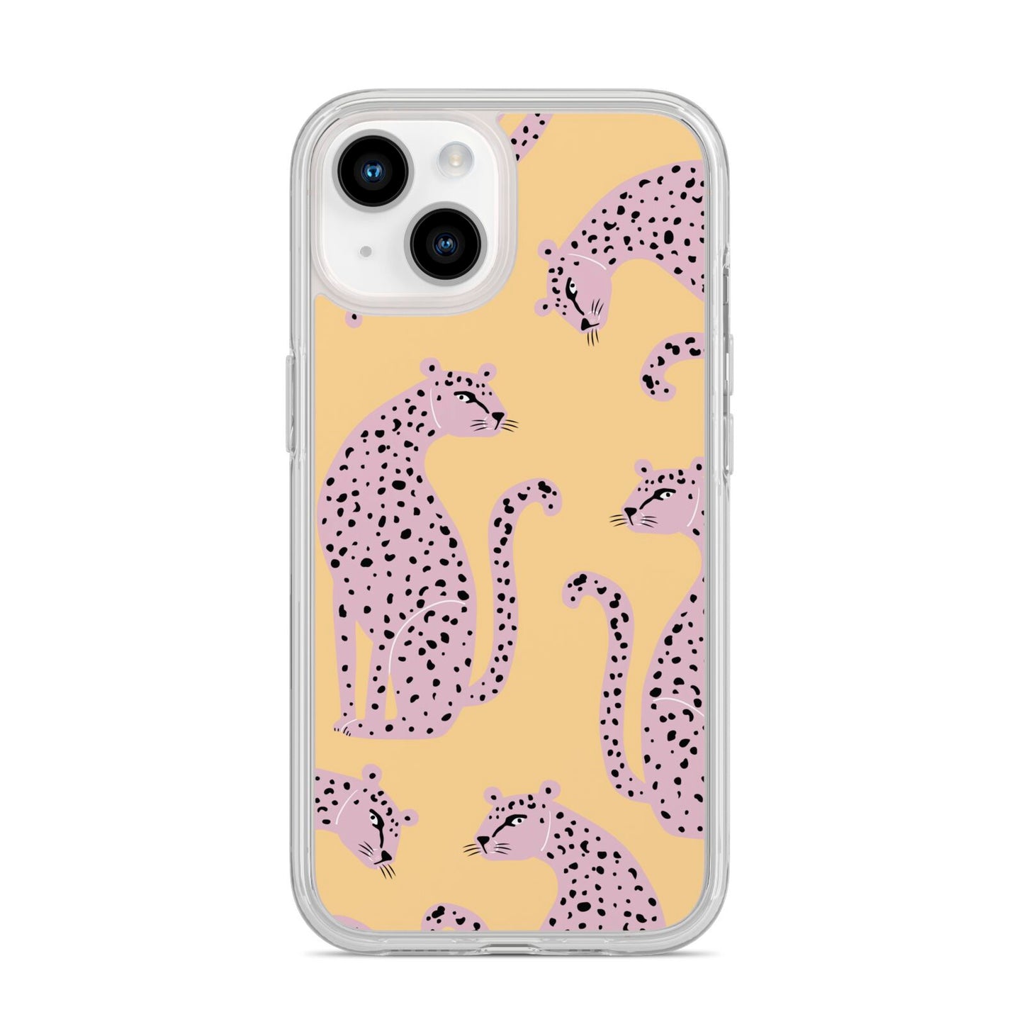 Pink Leopards iPhone 14 Clear Tough Case Starlight
