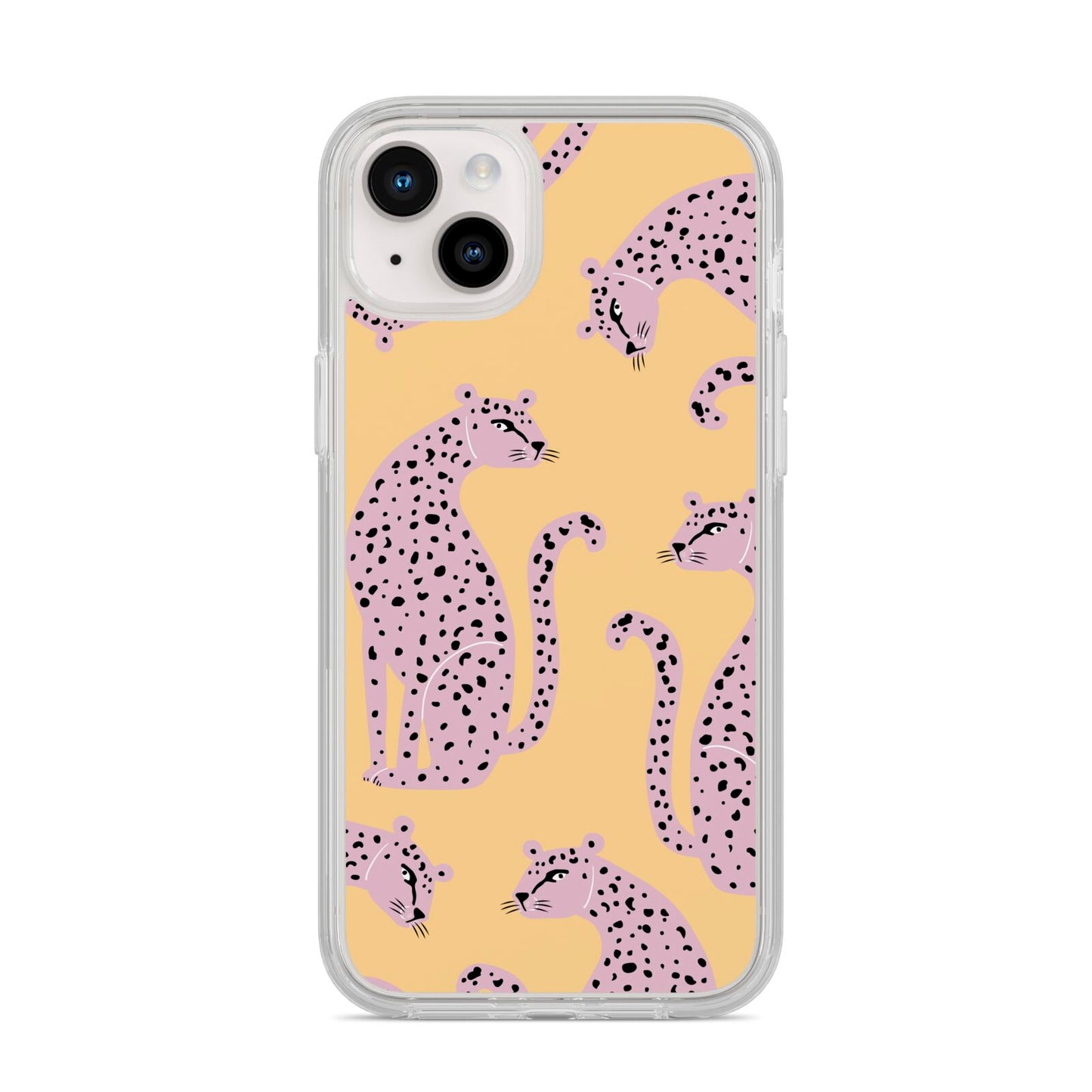 Pink Leopards iPhone 14 Plus Clear Tough Case Starlight