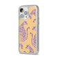 Pink Leopards iPhone 14 Pro Max Glitter Tough Case Silver Angled Image