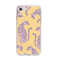 Pink Leopards iPhone 8 Bumper Case on Silver iPhone