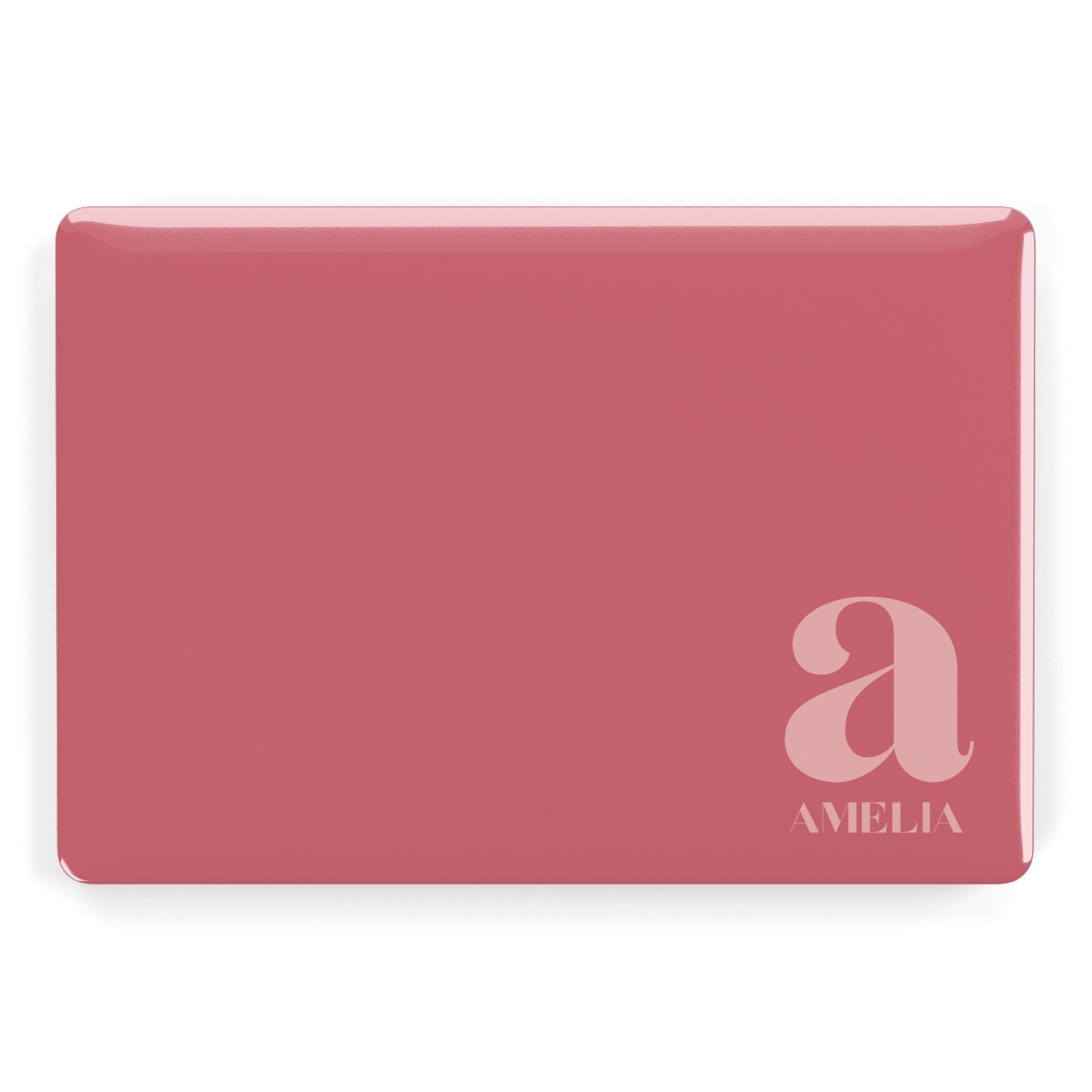 Pink Letter with Name Apple MacBook Case