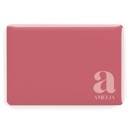 Pink Letter with Name Apple MacBook Case