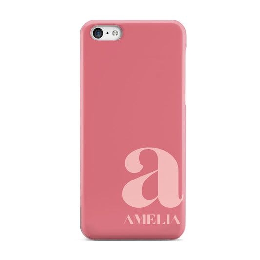 Pink Letter with Name Apple iPhone 5c Case