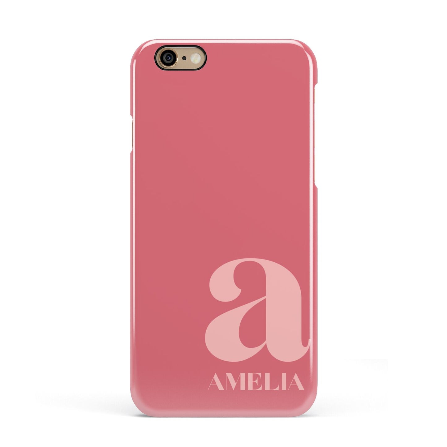 Pink Letter with Name Apple iPhone 6 3D Snap Case